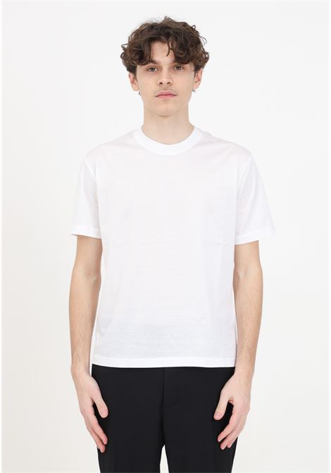 T-shirt da uomo bianca con logo cucito sul retro IM BRIAN | TS2908002